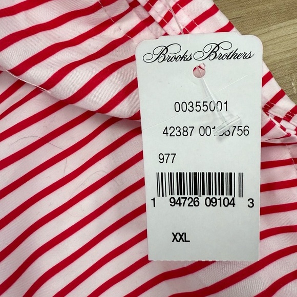 NWT Brooks Brothers Swim Trunks XXL Red Blue Flag Shorts Swimsuit *color Flaw - Picture 5 of 14